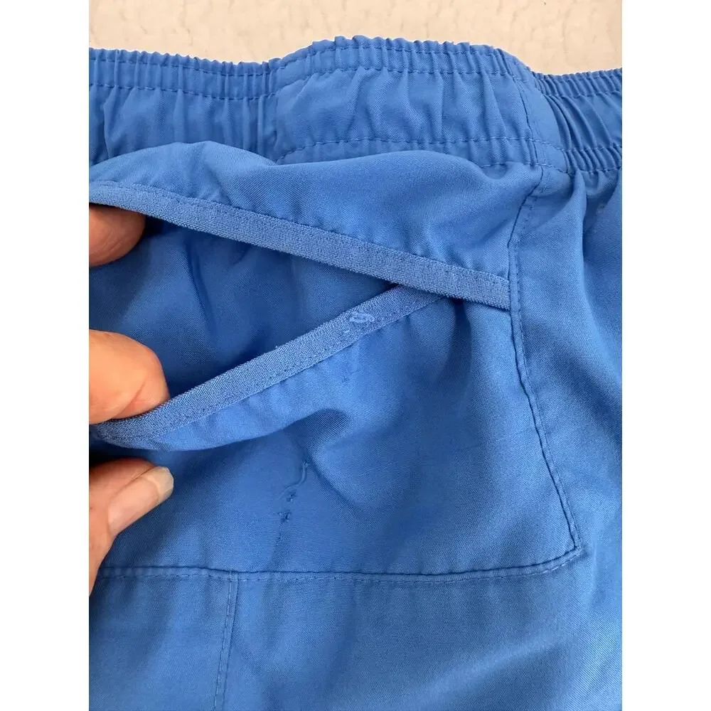 Nike‎ Blue Nike Logo Elastic Waistband Athletic Casual Shorts Size Large Women
